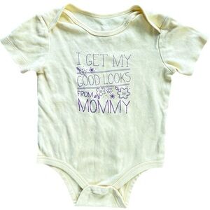 Joe Fresh 18-24M  Girls Yellow Short Sleeve Diaper Shirt/Onesie